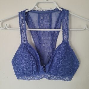 New Aerie lace‎ bralette,removable padding,Blue violet, S